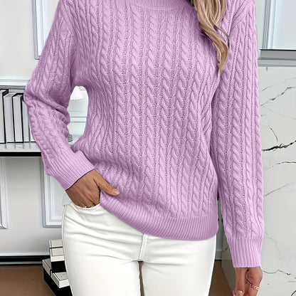 Faye | Cable-Knit Round Neck Sweater 14