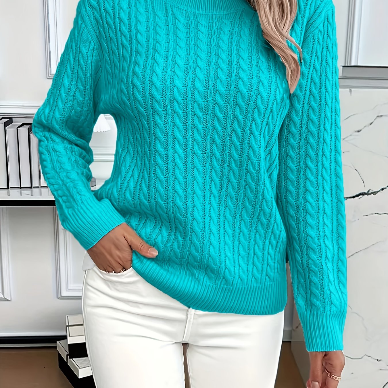 Faye | Cable-Knit Round Neck Sweater 15
