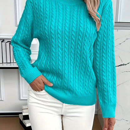 Faye | Cable-Knit Round Neck Sweater 15