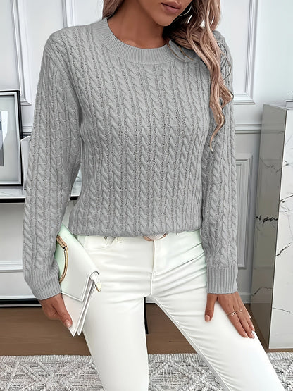 Faye | Cable-Knit Round Neck Sweater 8