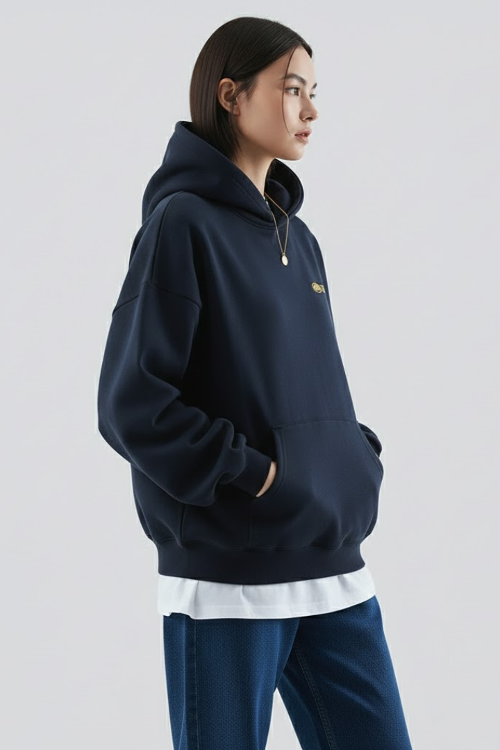 Women's Hoodie – Kangaroo Pocket, Chest Graphic Detail