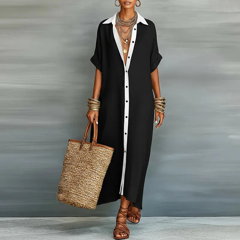 Gemma Linen Long Shirt Sundress 4