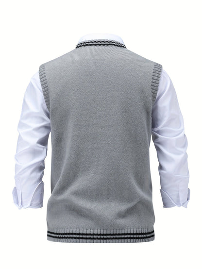 Gideon | Cable-Knit V-Neck Sweater Vest 1
