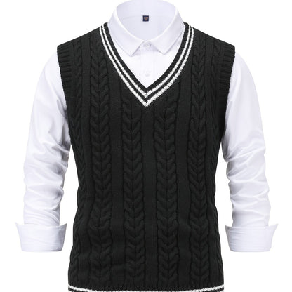 Gideon | Cable-Knit V-Neck Sweater Vest 11