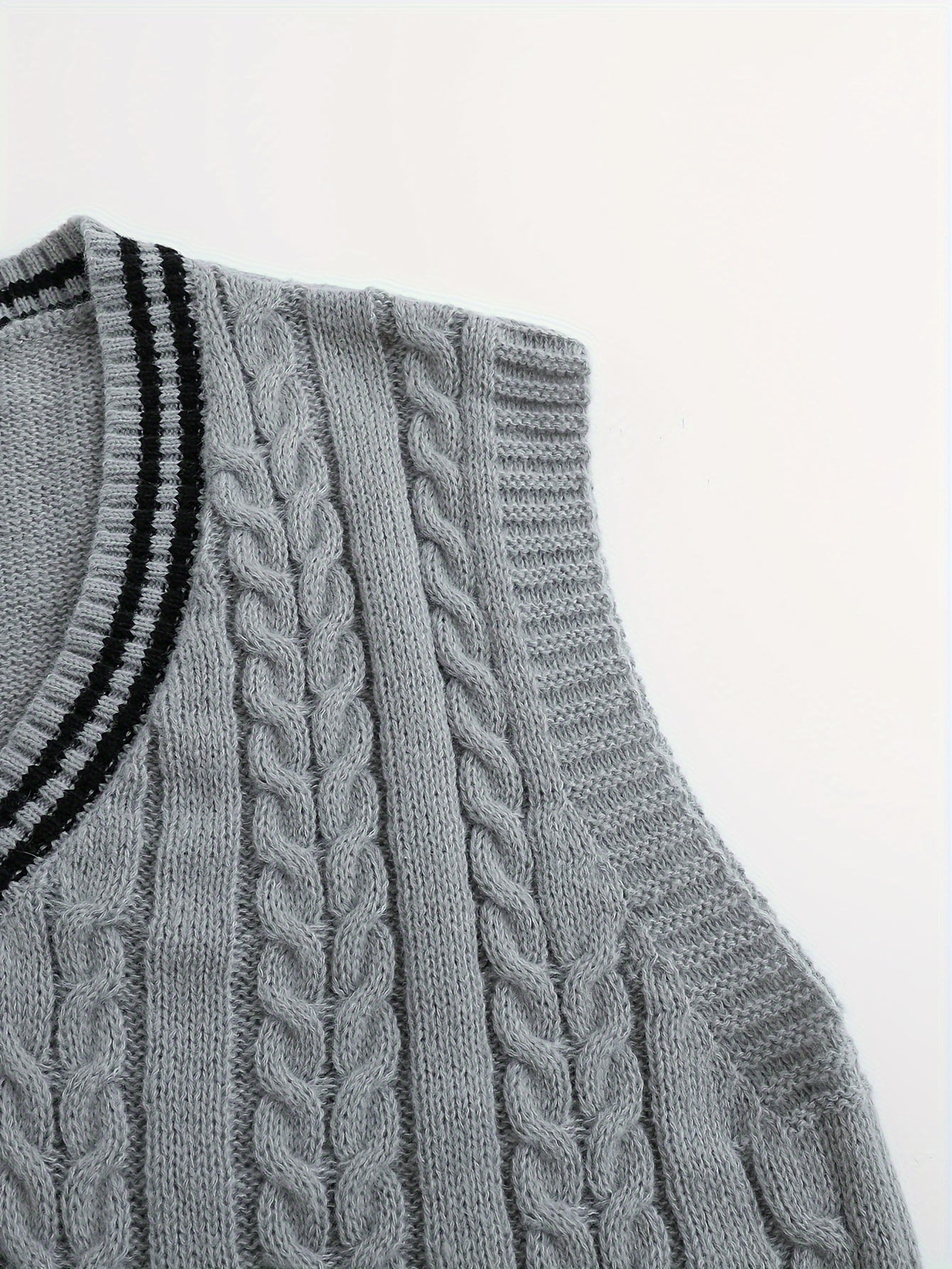 Gideon | Cable-Knit V-Neck Sweater Vest 2