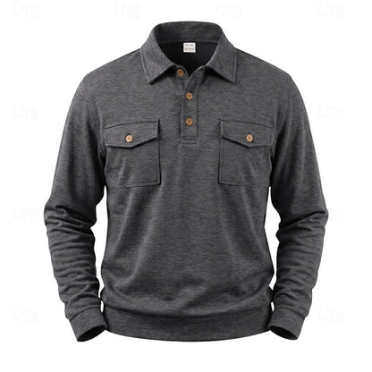 Harold | Refined Long-Sleeve Pocket Polo Shirt 5