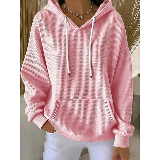 Harper | Textured Drawstring Hoodie 0