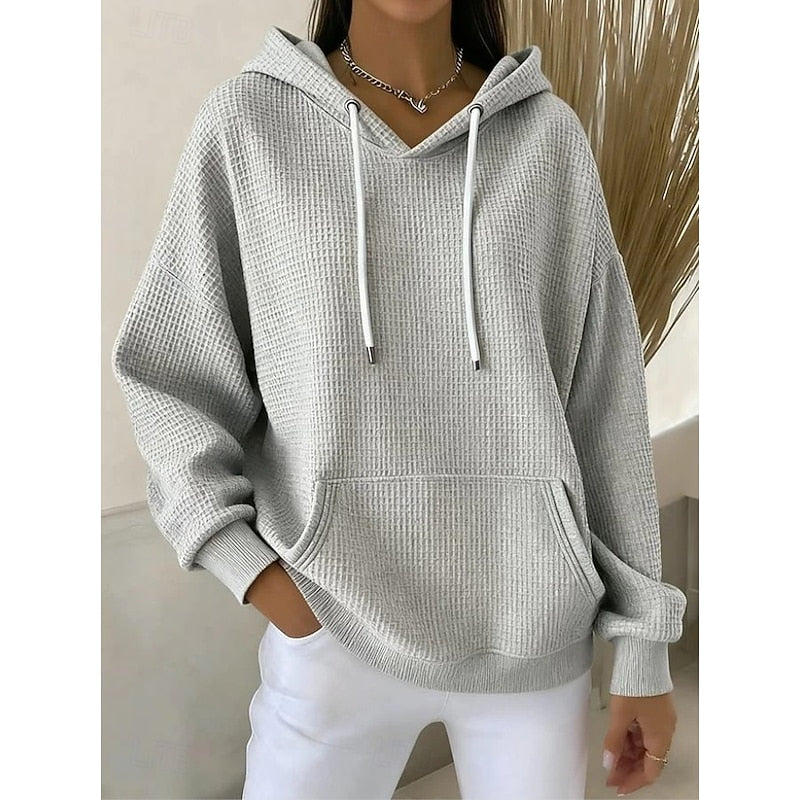 Harper | Textured Drawstring Hoodie 4