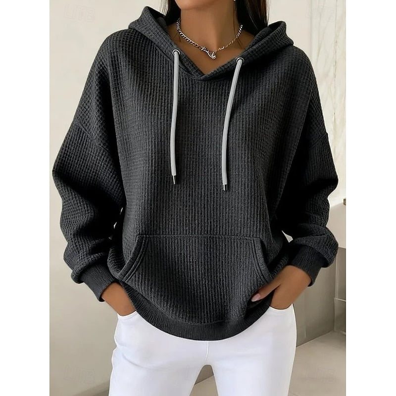 Harper | Textured Drawstring Hoodie 6