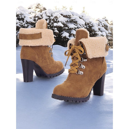 Ingram | Fur-Trimmed Lace-Up Winter Boots 1