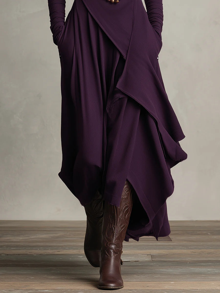 Kora Pleated Maxi Dress | Soft Breathable Fabric, High Neckline 2