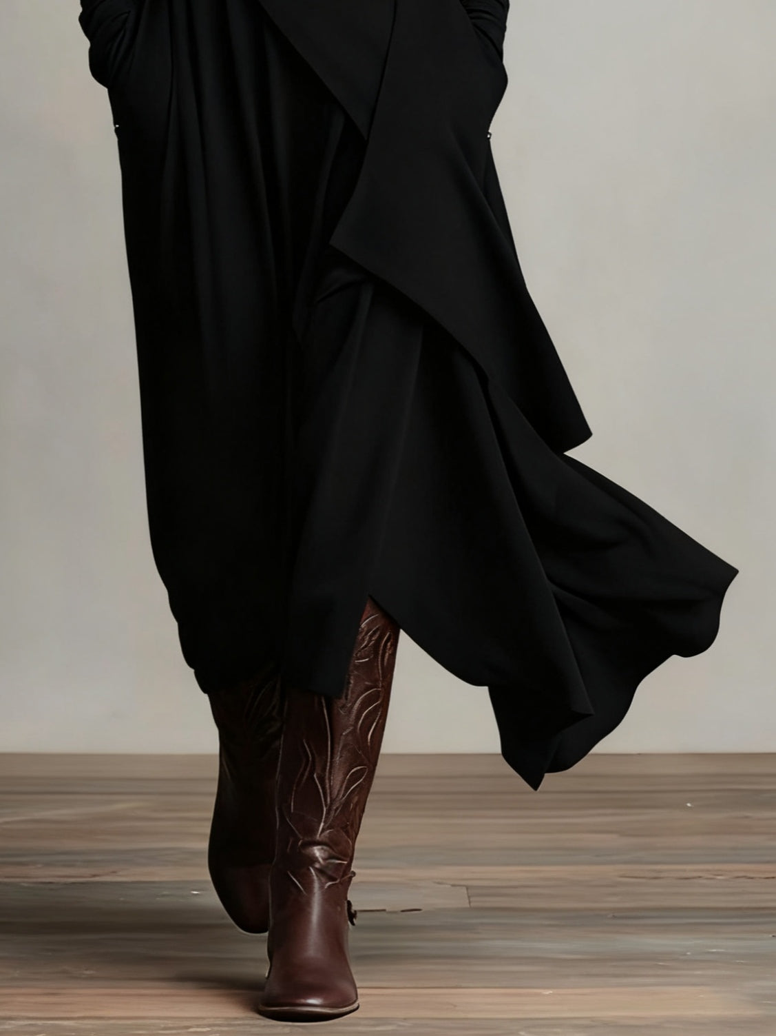 Kora Pleated Maxi Dress | Soft Breathable Fabric, High Neckline 5