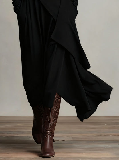 Kora Pleated Maxi Dress | Soft Breathable Fabric, High Neckline 5