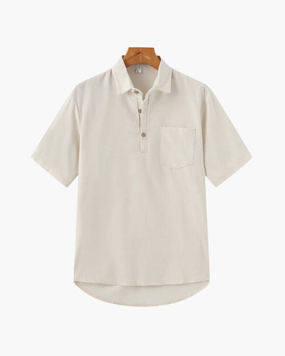 Men's Short Sleeve Polo Shirt with Chest Pocket