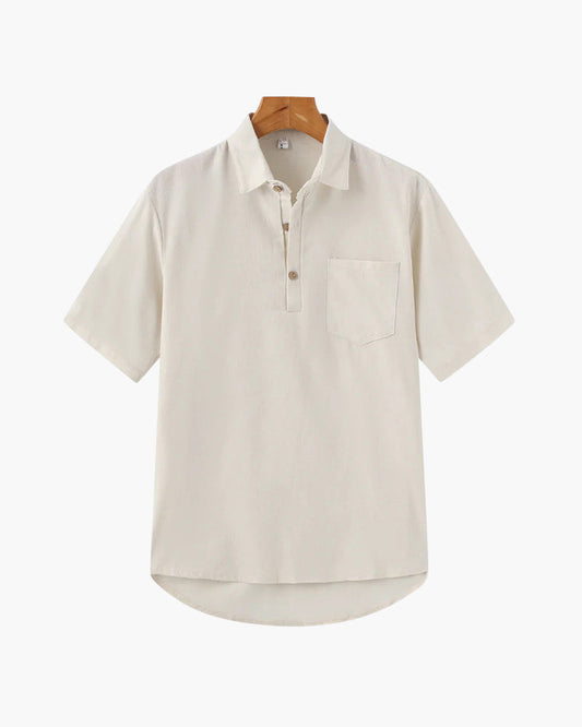 Men's Short Sleeve Polo Shirt with Chest Pocket