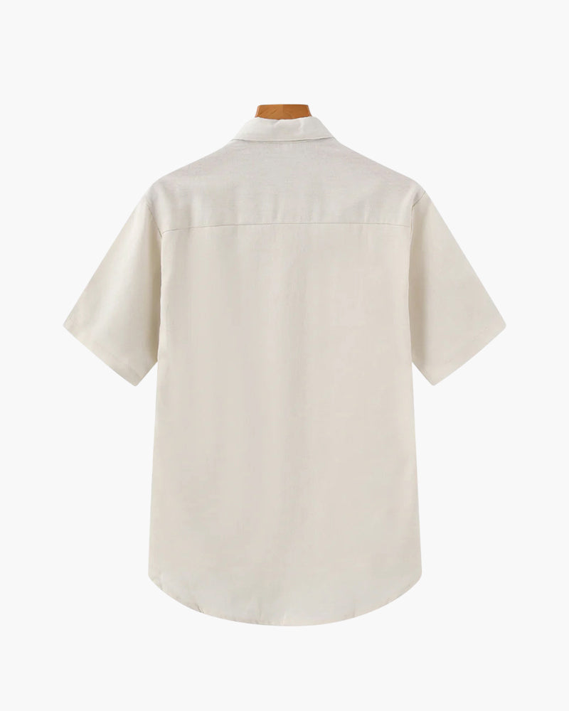 Men's Short Sleeve Polo Shirt with Chest Pocket