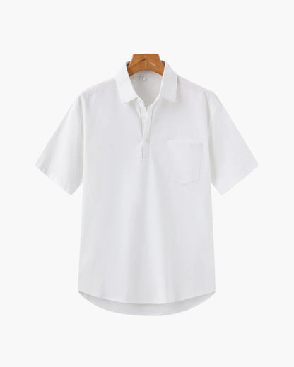 Men's Short Sleeve Polo Shirt with Chest Pocket