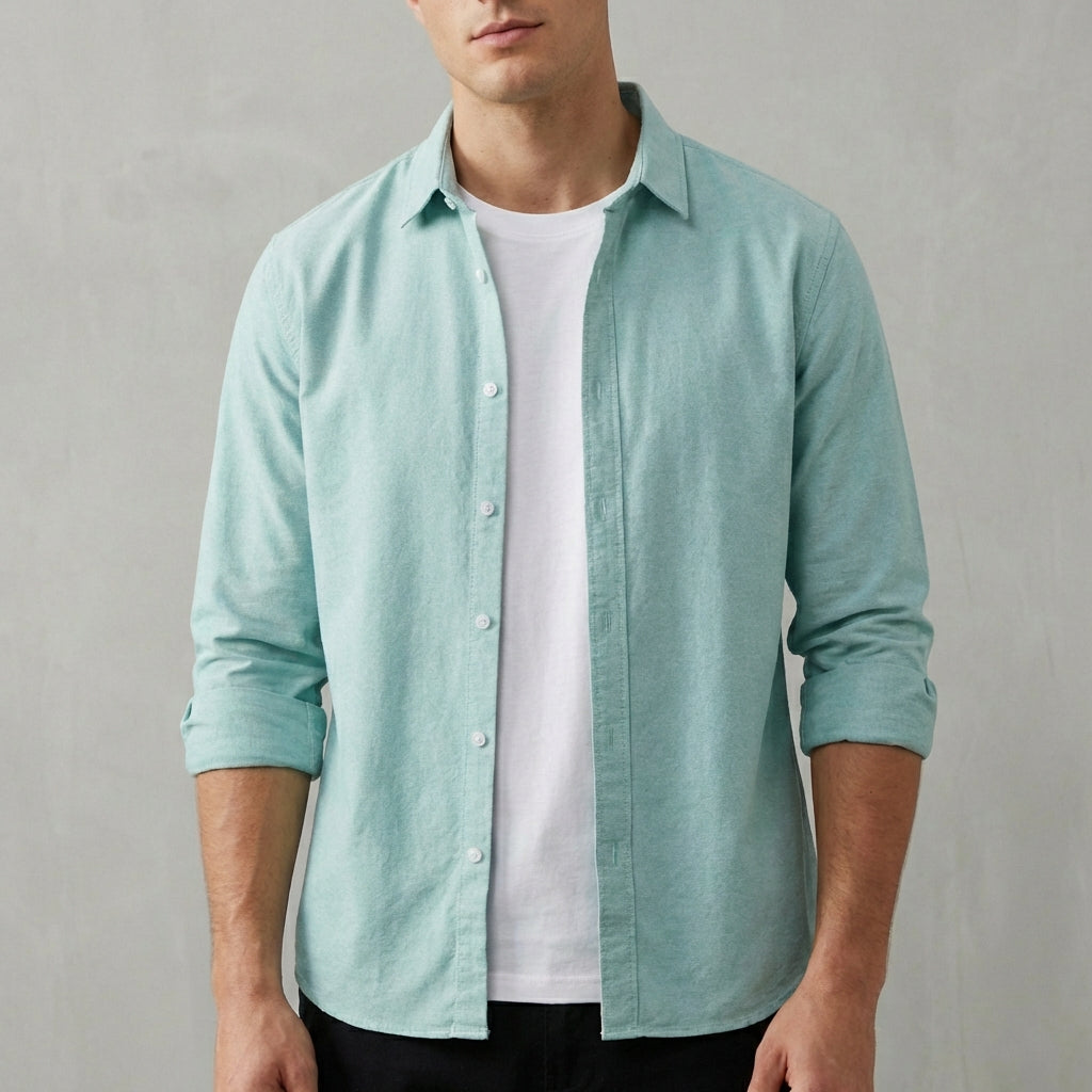 Laurence Relaxed Button-Down Shirt with Shirttail Hem 0