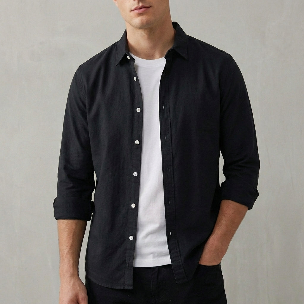 Laurence Relaxed Button-Down Shirt with Shirttail Hem 2