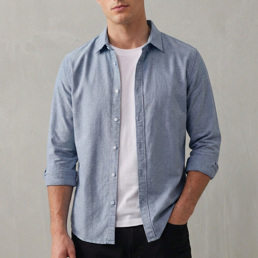 Laurence Relaxed Button-Down Shirt with Shirttail Hem 4