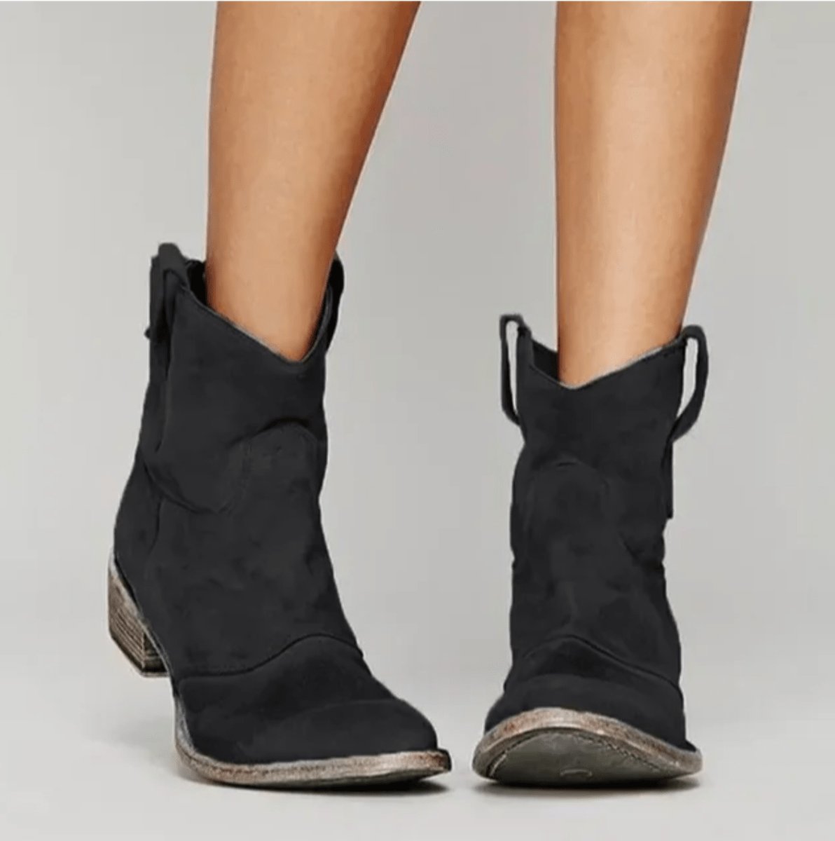 Lene | Women's Western-Inspired Suede Ankle Boots With Flat Heel 2