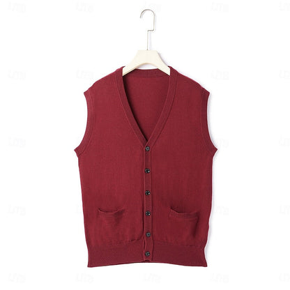 Leonard | Buttoned V-Neck Sweater Vest 7