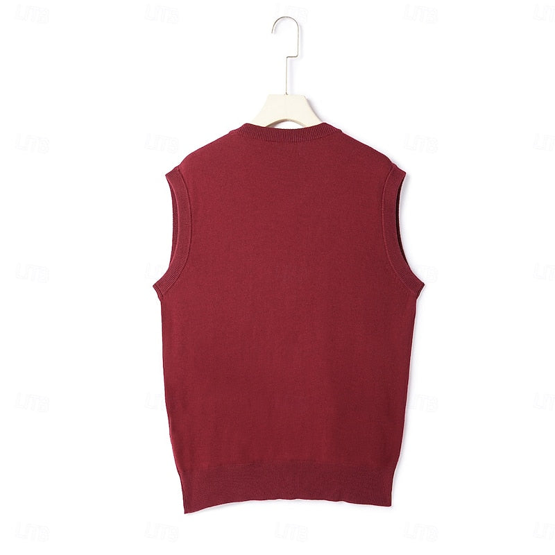 Leonard | Buttoned V-Neck Sweater Vest 8
