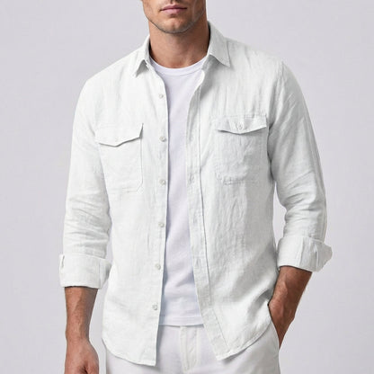 Lincoln Relaxed Button-Down Shirt with Chest Pockets 1