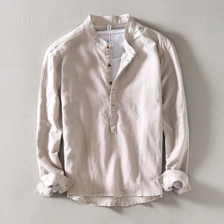 MINIMALIST LINEN SHIRT FOR MEN 2