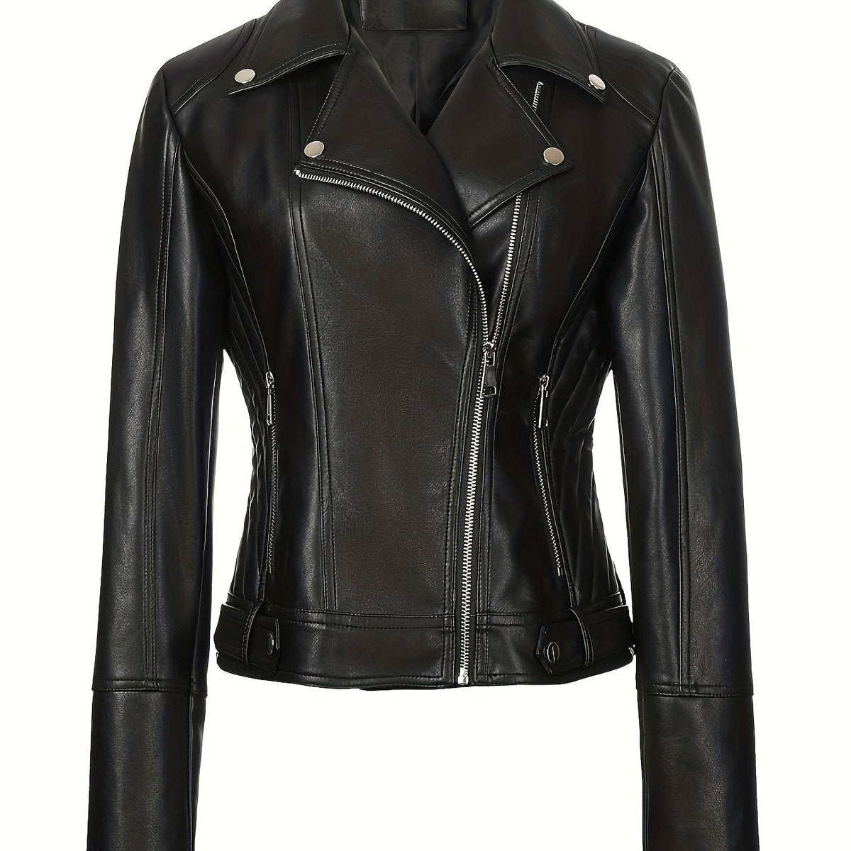 Mabel | Sculpted Zip-Front Moto Jacket 0