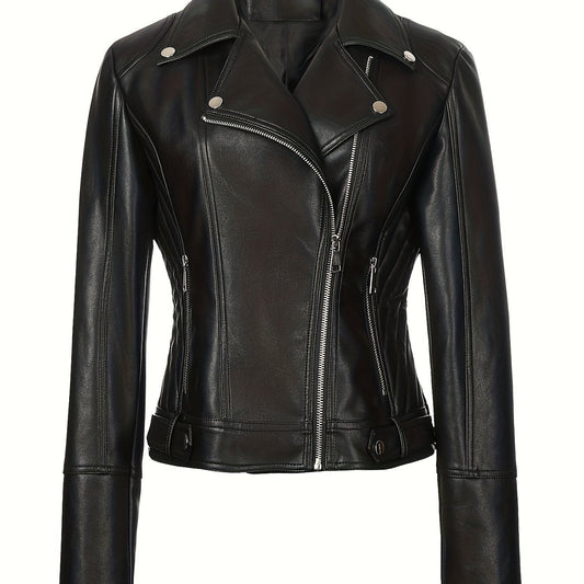Mabel | Sculpted Zip-Front Moto Jacket 0