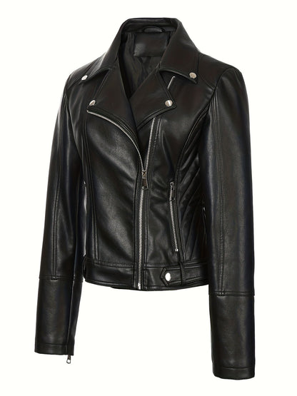 Mabel | Sculpted Zip-Front Moto Jacket 1