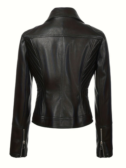 Mabel | Sculpted Zip-Front Moto Jacket 2