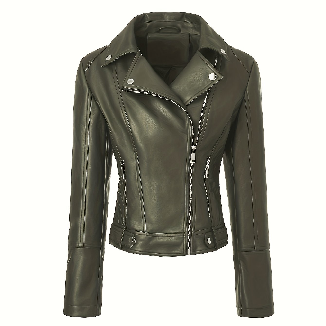 Mabel | Sculpted Zip-Front Moto Jacket 9