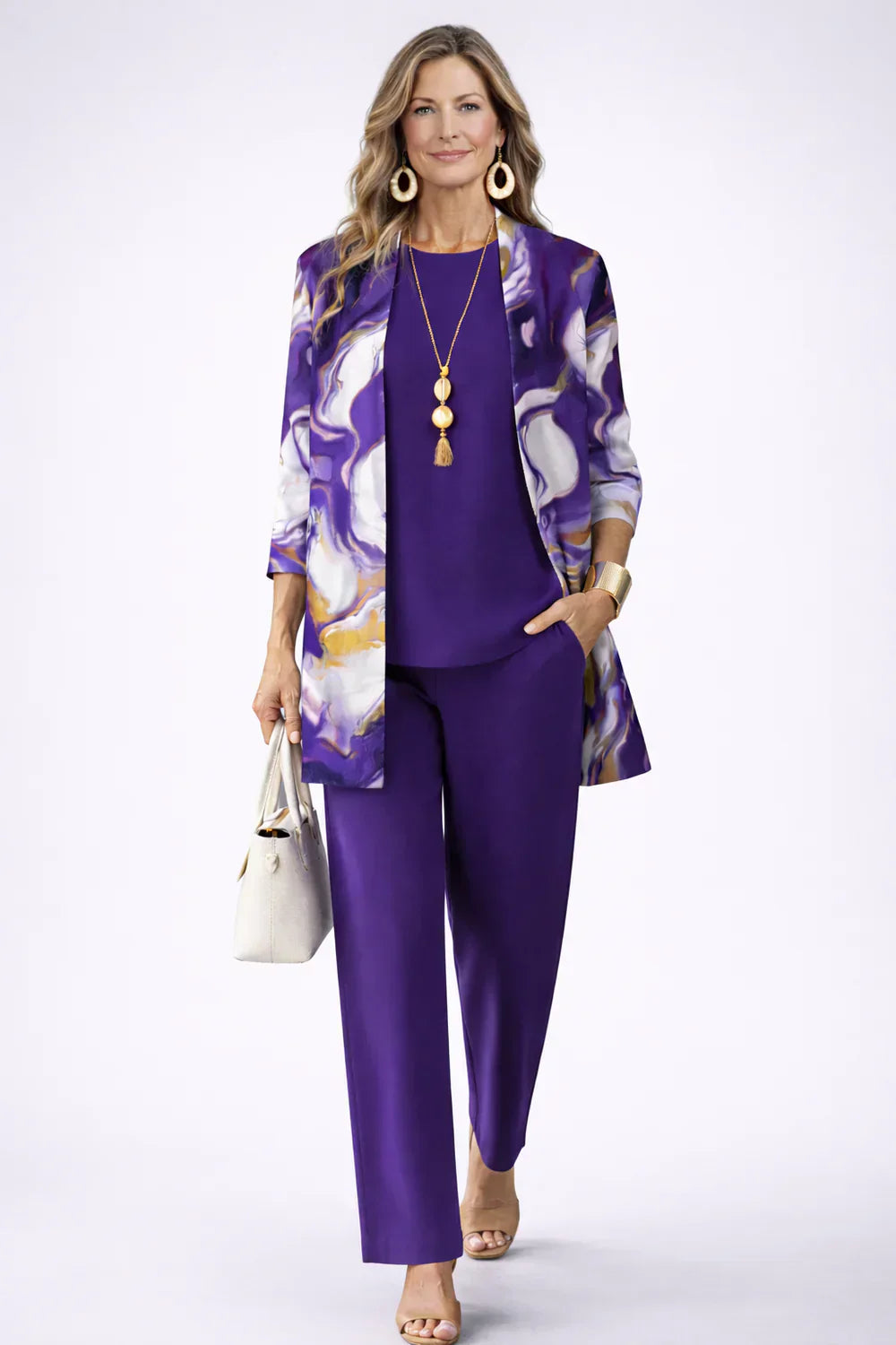 Margaret 3-Piece Set | Earth-Toned Layered Casual Elegance 0