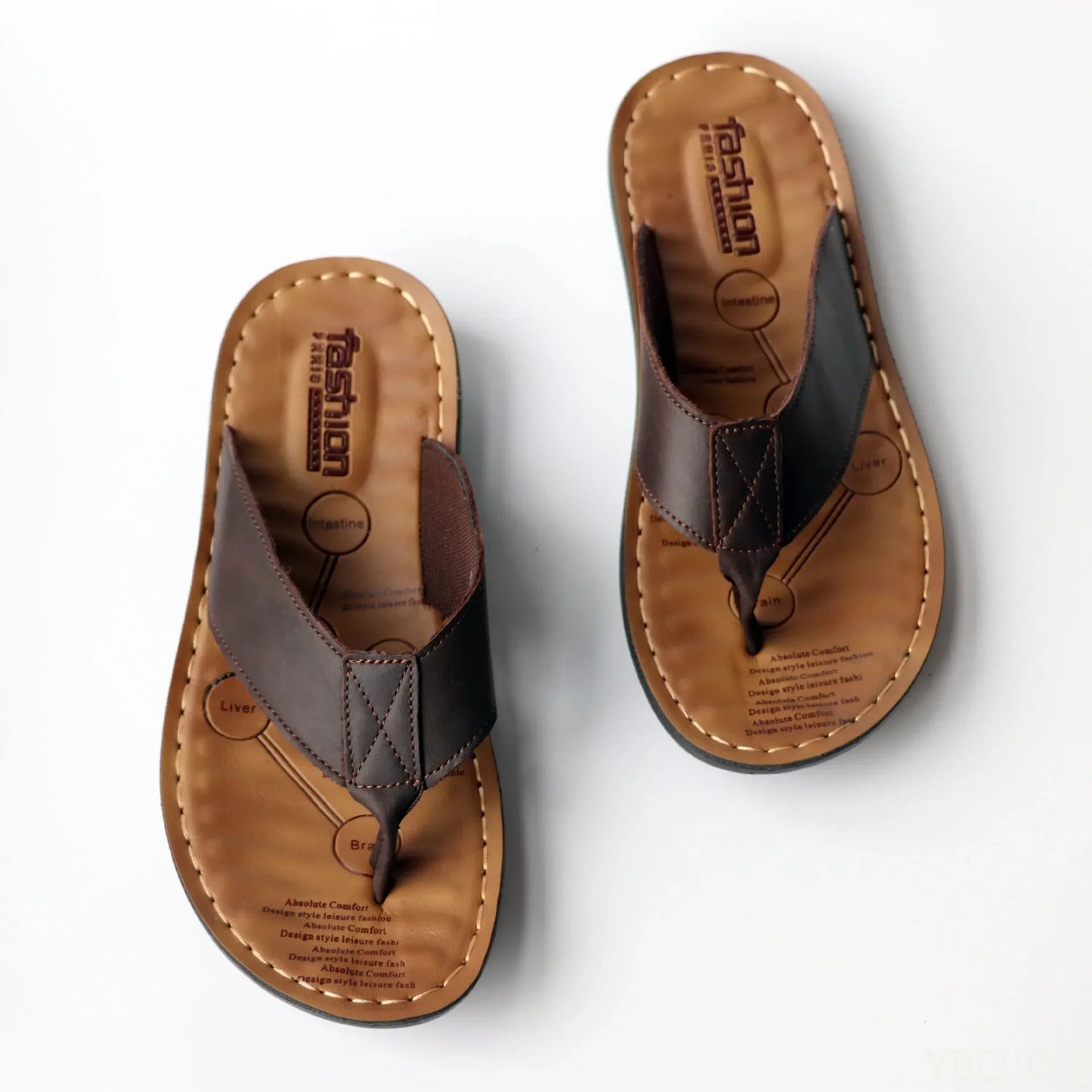 Men's Summer Sandals in Durable Leather – Comfortable Casual Flip-Flops 2