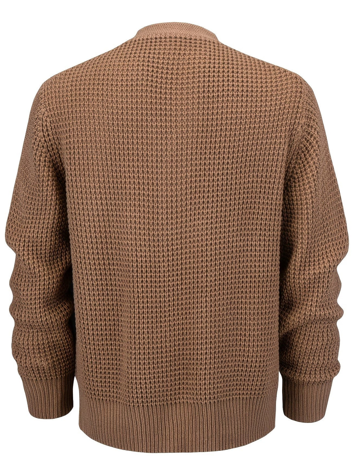 Men's cardigan with V-neck and waffle knit 2