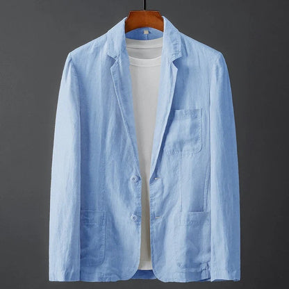 Men's jacket with lapel collar and button placket 0