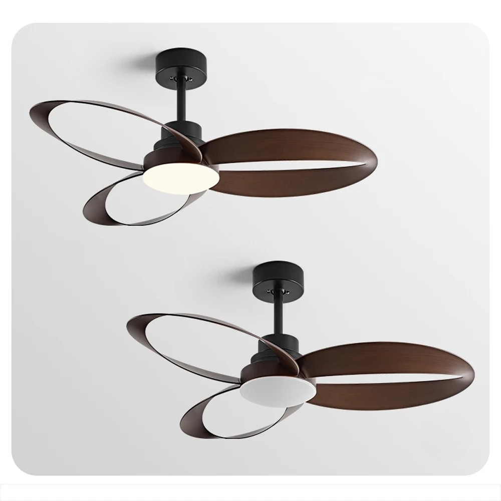 Modern ceiling fan – Wooden blades, dimmable LED lighting for the living room or bedroom 7