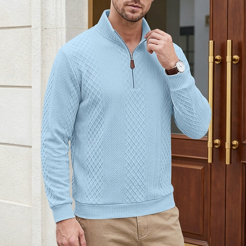 Nash | Textured Quarter-Zip Pullover 0