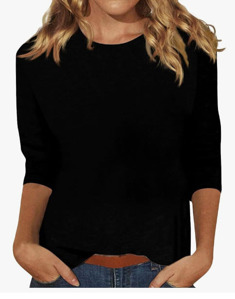 Niki Soft Cotton Tee | Women's Long Sleeve, Relaxed Fit 7