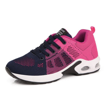 Women's Mesh Knit Lace-Up Sneakers