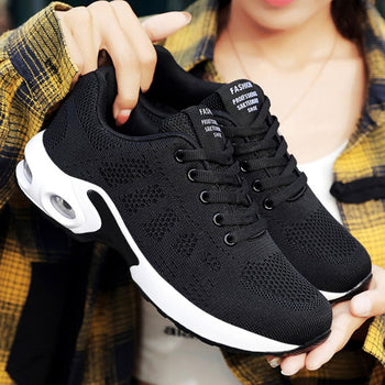 Women's Mesh Knit Lace-Up Sneakers