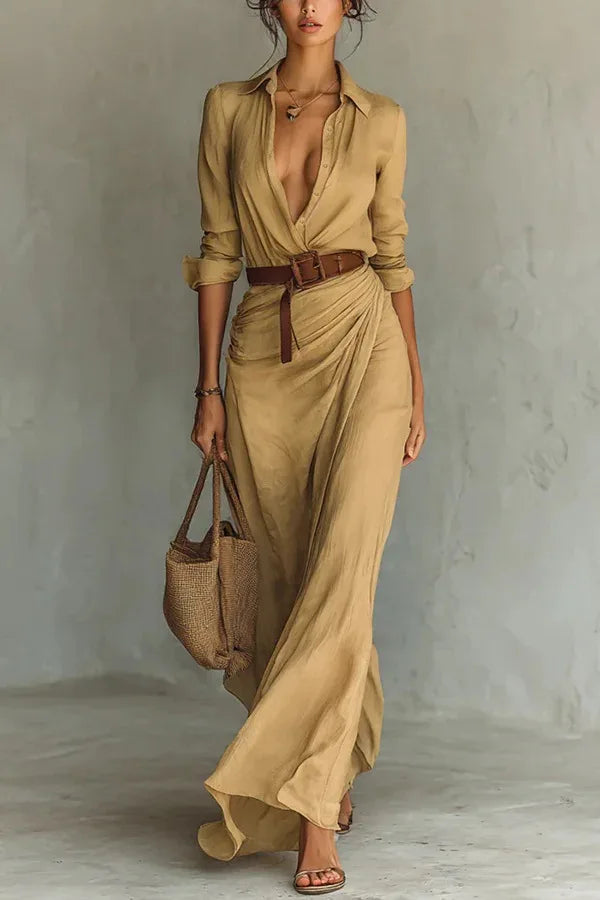 Perla Wrap Maxi Dress 0