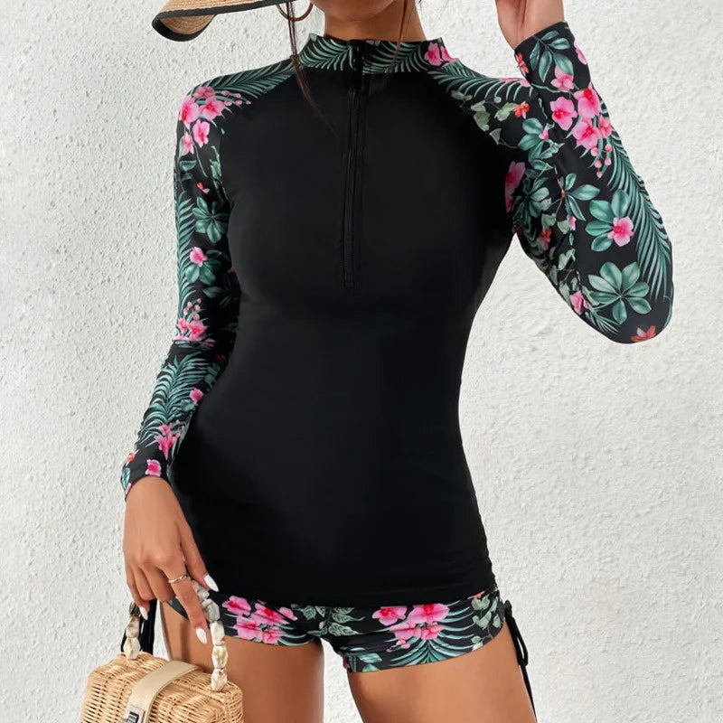Petalune Two-Piece Rashguard Swimsuit 0