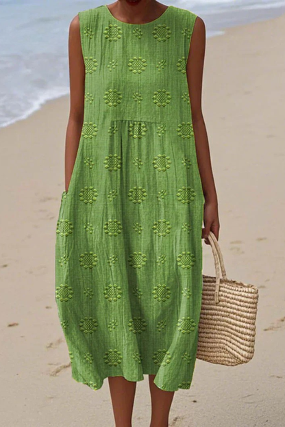 Piper™ | Sleeveless Dress with Embroidery 0