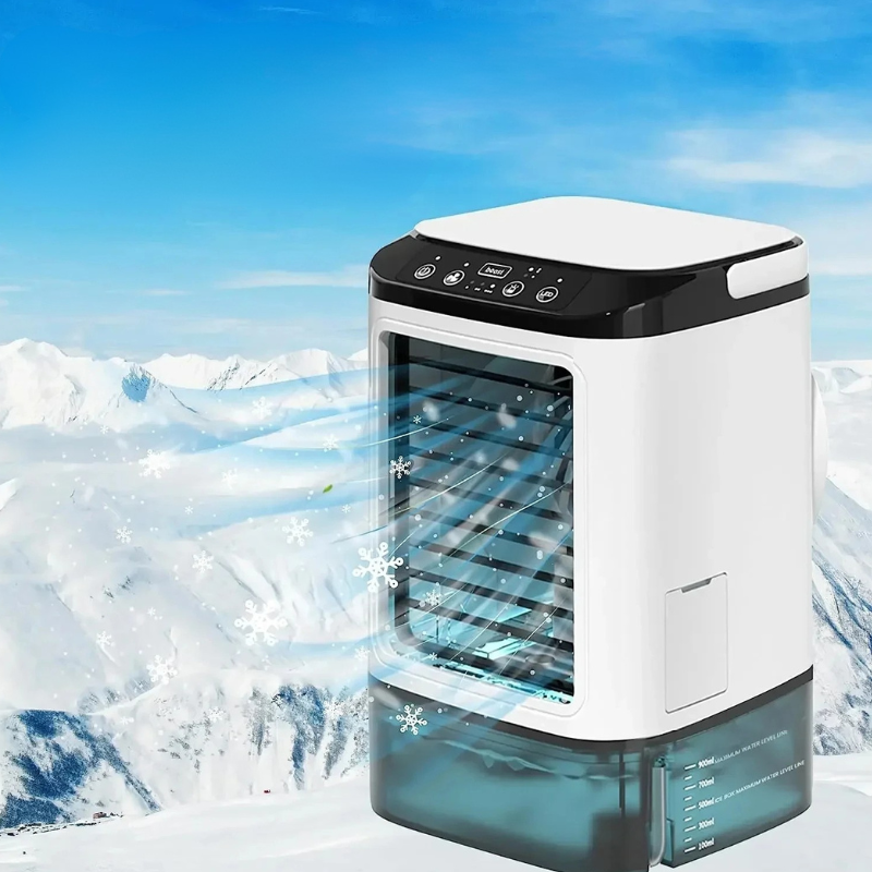 Portable Air Conditioner with Ultrasonic Dual-Spray Mist, 3-Speed Fan and LED Night Light 0