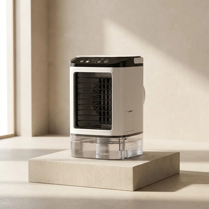 Portable Air Conditioner with Ultrasonic Dual-Spray Mist, 3-Speed Fan and LED Night Light 1