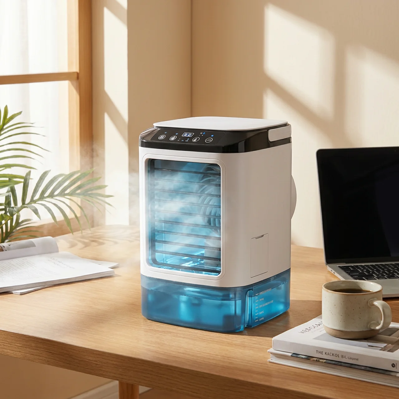 Portable Air Conditioner with Ultrasonic Dual-Spray Mist, 3-Speed Fan and LED Night Light 3