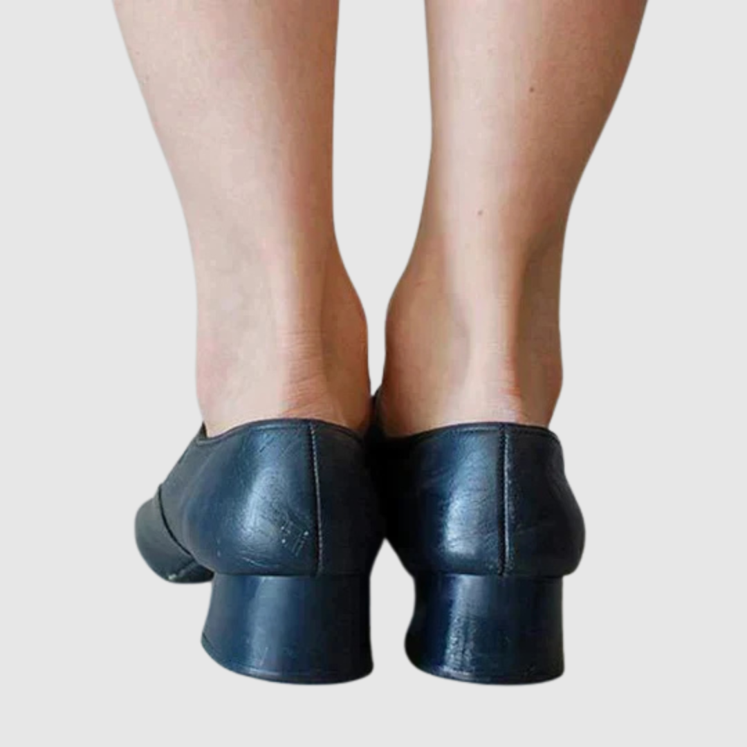 Women's Leather Mary Jane Shoes with Adjustable Strap